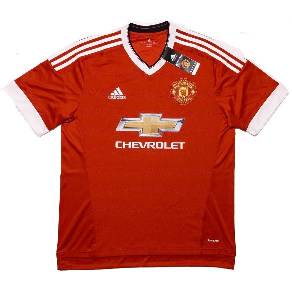 ADIDAS Manchester United Soccer Jersey AC1414 2015-16 Casillero Del Diablo Large